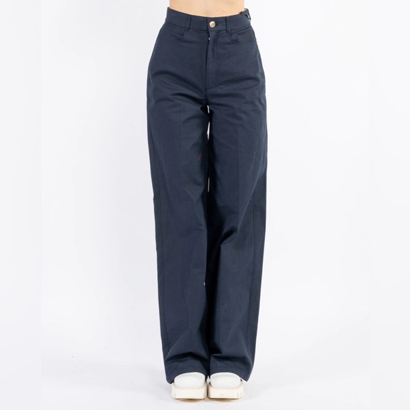 ✨THE SCRIPT✨Nicola High Waisted Pants in Navy - Picture 1 of 3